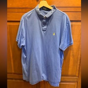 Polo Ralph Lauren Custom Slim Fit Polo Shirt Adult Mens XL Blue Short Sleeve
